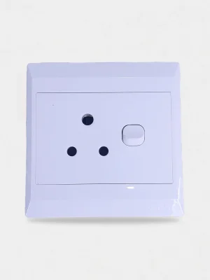 AIYI Single Wall Socket 3 Pin 16A White