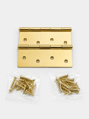 Gold Door Hinges with Screws