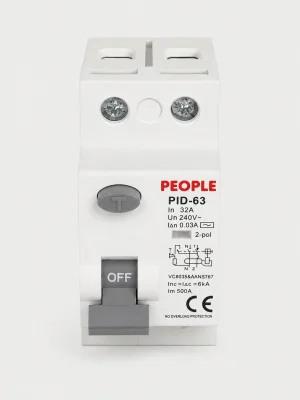 People RCCB 32A DIN Rail | Residual Current Circuit Breaker