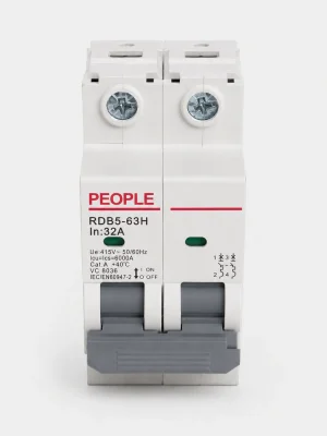 People Double Pole Circuit Breaker 32A