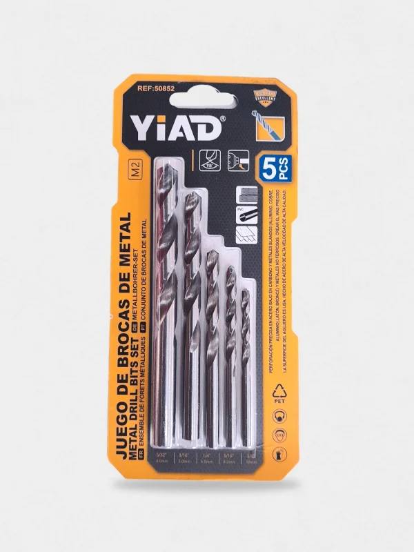 Yiad HSS Drill Bit Set 5 Piece